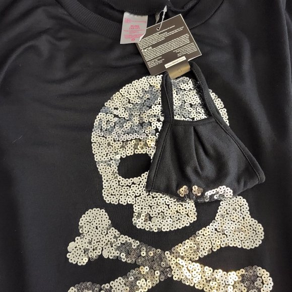 Halloween 2PC Skull & Bones Sweater & Mask - XL - Picture 3 of 11